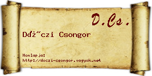 Dóczi Csongor névjegykártya