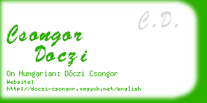 csongor doczi business card